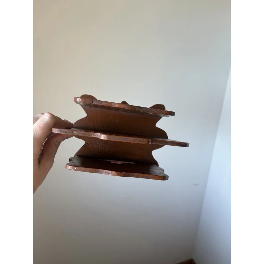 Vintage Wood Free-Standing Tabletop Napkin/ letter Holder